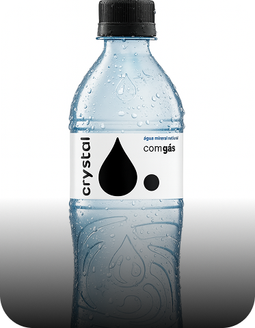 Garrafa de água mineral com gás