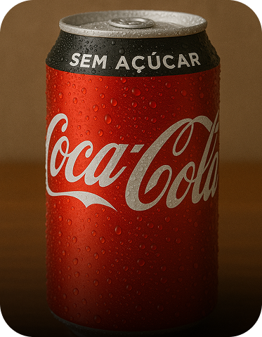 Lata de Coca-Cola Sem Açúcar